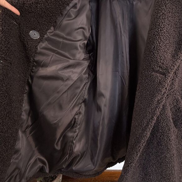 Kenneth Cole Faux Fur Teddy Dark Brown Winter Coat, Women's XL - Picture 14 of 14